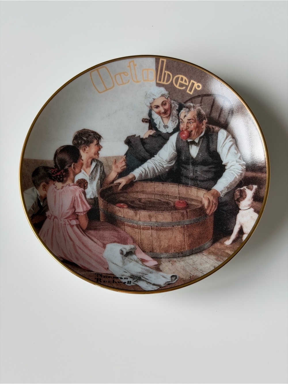 The Bradford Exchange Norman Rockwell October Mini Plate - For All Time